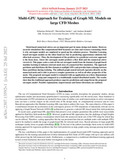 Multi-GPU Approach for Training of Graph ML Models on large CFD Meshes