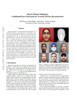 Fake It Without Making It: Conditioned Face Generation for Accurate 3D
  Face Reconstruction
