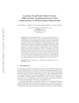 Learning Transferable Object-Centric Diffeomorphic Transformations for
  Data Augmentation in Medical Image Segmentation