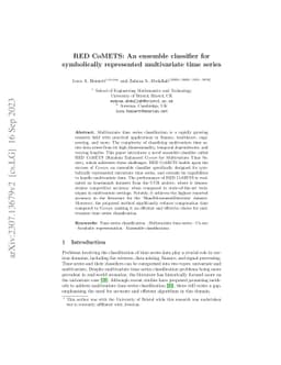 RED CoMETS: An ensemble classifier for symbolically represented
  multivariate time series