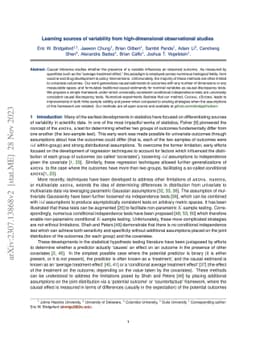 Learning sources of variability from high-dimensional observational
  studies