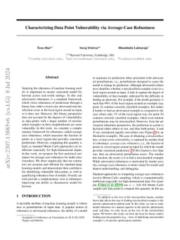 Characterizing Data Point Vulnerability via Average-Case Robustness