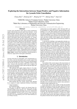 Exploring the Interactions between Target Positive and Negative
  Information for Acoustic Echo Cancellation
