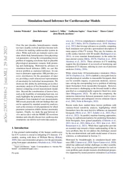 Simulation-based Inference for Cardiovascular Models