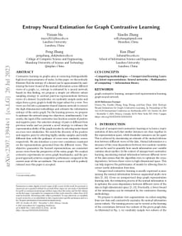 Entropy Neural Estimation for Graph Contrastive Learning