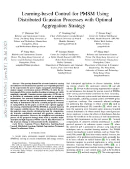 Learning-based Control for PMSM Using Distributed Gaussian Processes
  with Optimal Aggregation Strategy
