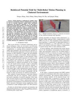Reinforced Potential Field for Multi-Robot Motion Planning in Cluttered
  Environments