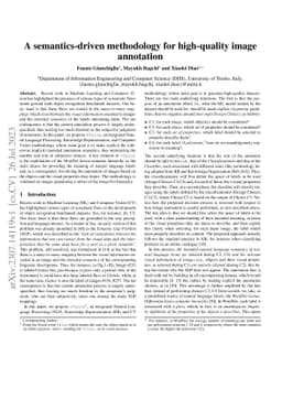 A semantics-driven methodology for high-quality image annotation