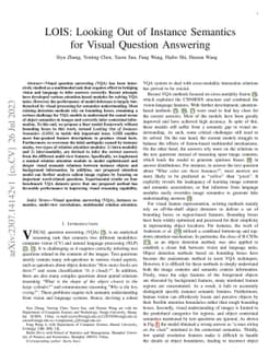 LOIS: Looking Out of Instance Semantics for Visual Question Answering