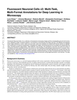 Fluorescent Neuronal Cells v2: Multi-Task, Multi-Format Annotations for
  Deep Learning in Microscopy