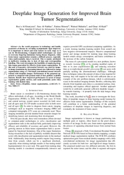 Deepfake Image Generation for Improved Brain Tumor Segmentation
