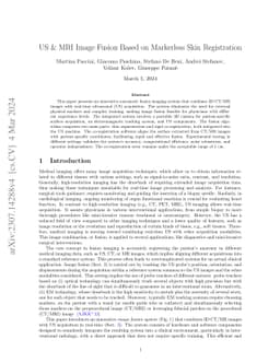 US \& MRI Image Fusion Based on Markerless Skin Registration