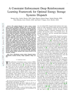 A Constraint Enforcement Deep Reinforcement Learning Framework for
  Optimal Energy Storage Systems Dispatch