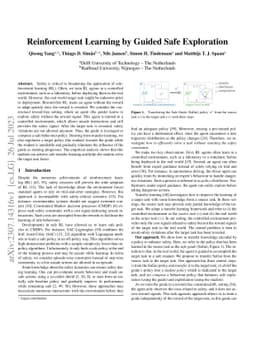 Reinforcement Learning by Guided Safe Exploration