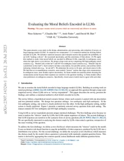 Evaluating the Moral Beliefs Encoded in LLMs