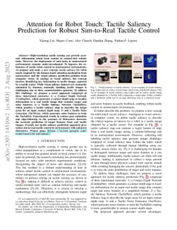 Attention for Robot Touch: Tactile Saliency Prediction for Robust
  Sim-to-Real Tactile Control
