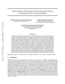 Explainable Techniques for Analyzing Flow Cytometry Cell Transformers