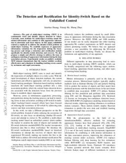 The detection and rectification for identity-switch based on unfalsified control