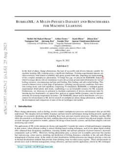 BubbleML: A Multi-Physics Dataset and Benchmarks for Machine Learning