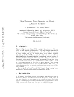 High Dynamic Range Imaging via Visual Attention Modules