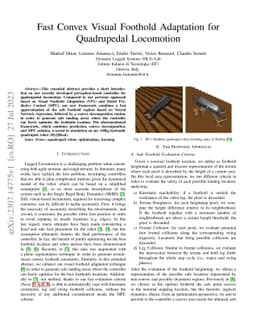 Fast Convex Visual Foothold Adaptation for Quadrupedal Locomotion