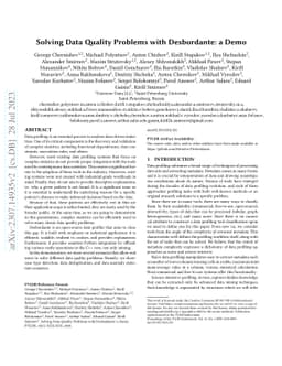 Solving Data Quality Problems with Desbordante: a Demo