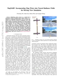 MapNeRF: Incorporating Map Priors into Neural Radiance Fields for
  Driving View Simulation