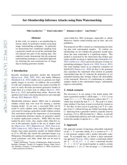 Set-Membership Inference Attacks using Data Watermarking
