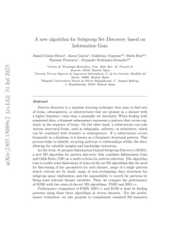 A new algorithm for Subgroup Set Discovery based on Information Gain