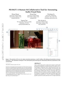 PEANUT: A Human-AI Collaborative Tool for Annotating Audio-Visual Data