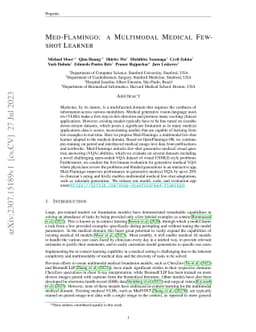 Med-Flamingo: a Multimodal Medical Few-shot Learner