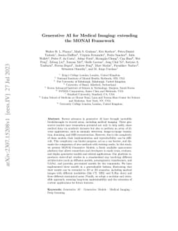 Generative AI for Medical Imaging: extending the MONAI Framework