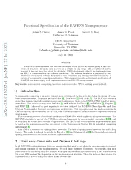 Functional Specification of the RAVENS Neuroprocessor