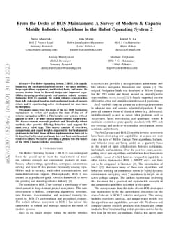 From the Desks of ROS Maintainers: A Survey of Modern & Capable Mobile
  Robotics Algorithms in the Robot Operating System 2