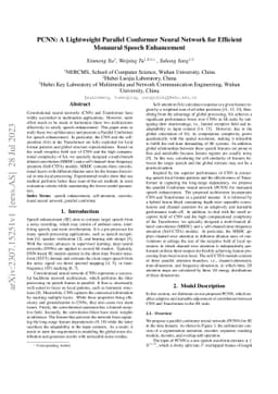 PCNN: A Lightweight Parallel Conformer Neural Network for Efficient
  Monaural Speech Enhancement