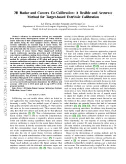 3D Radar and Camera Co-Calibration: A Flexible and Accurate Method for
  Target-based Extrinsic Calibration
