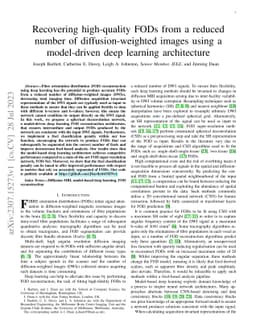 Recovering high-quality FODs from a reduced number of diffusion-weighted
  images using a model-driven deep learning architecture