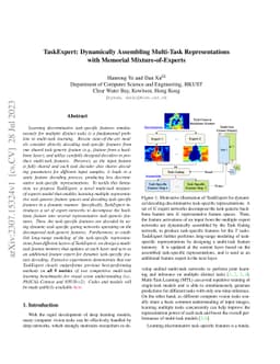 TaskExpert: Dynamically Assembling Multi-Task Representations with
  Memorial Mixture-of-Experts