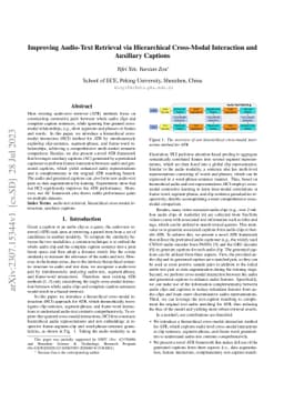 Improving Audio-Text Retrieval via Hierarchical Cross-Modal Interaction and Auxiliary Captions