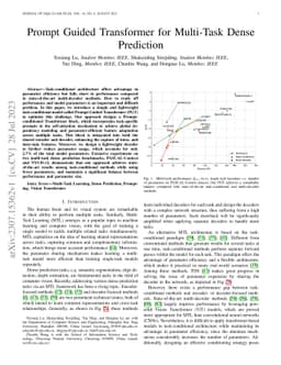 Prompt Guided Transformer for Multi-Task Dense Prediction