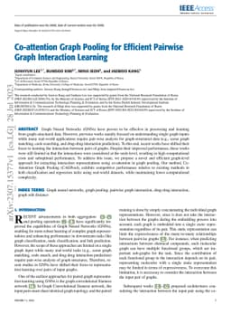 Co-attention Graph Pooling for Efficient Pairwise Graph Interaction
  Learning
