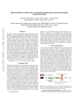 The FlySpeech Audio-Visual Speaker Diarization System for MISP Challenge
  2022