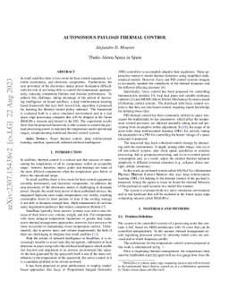 Autonomous Payload Thermal Control