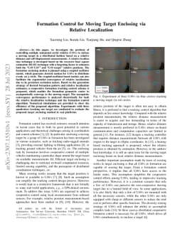 Formation Control for Moving Target Enclosing via Relative Localization