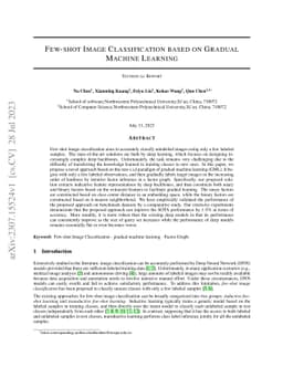 Few-shot Image Classification based on Gradual Machine Learning