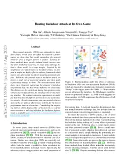 Beating Backdoor Attack at Its Own Game