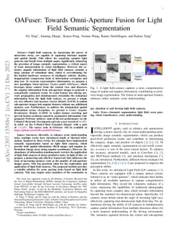 OAFuser: Towards Omni-Aperture Fusion for Light Field Semantic
  Segmentation