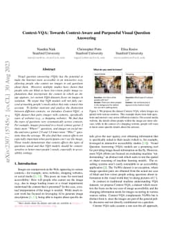 Context-VQA: Towards Context-Aware and Purposeful Visual Question
  Answering