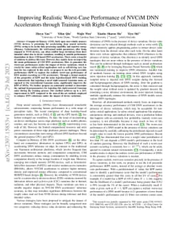 Improving Realistic Worst-Case Performance of NVCiM DNN Accelerators
  through Training with Right-Censored Gaussian Noise