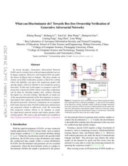 What can Discriminator do? Towards Box-free Ownership Verification of
  Generative Adversarial Network